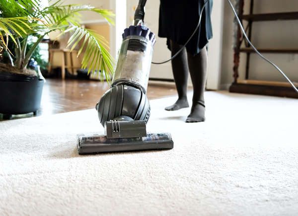 Vacuum cleaning carpet